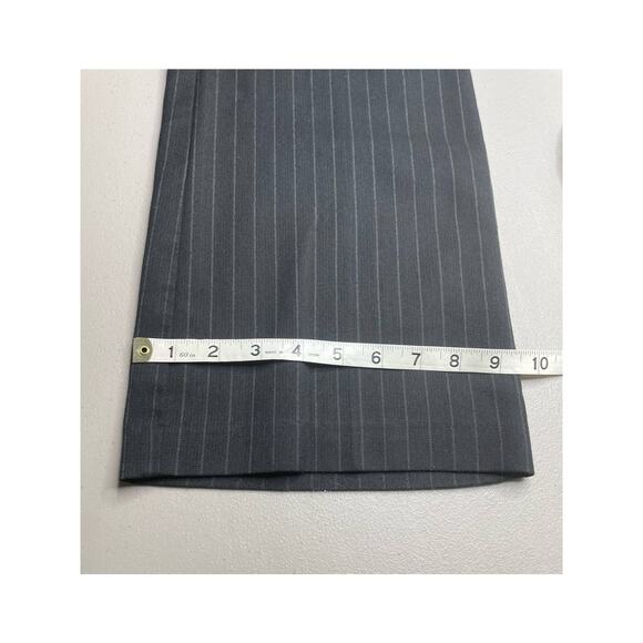 Maurices Bootcut Pants High Rise Flat Front Pinstripe Black 11 12 R Academia - Picture 14 of 14